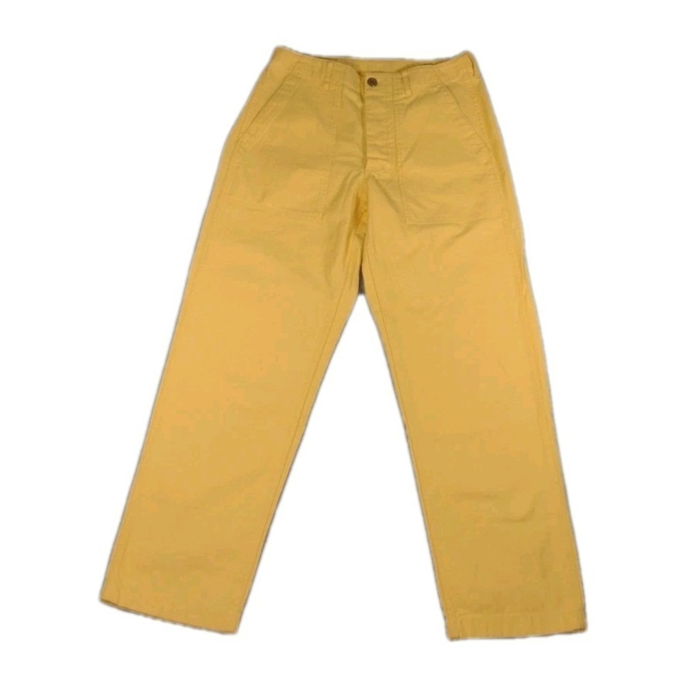 Wallace & Barnes By  J CREW Yellow Camp Pants Cotton Twill Women's Size 32X30.5
